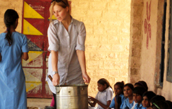 louise serving mid day meals